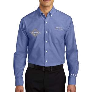 2025 S658 Camisas de vestir con bordado personalizado para hombres Super Pro Oxford con agregar textos de logotipo Blusas y camisas para mujeres - Product Image 2