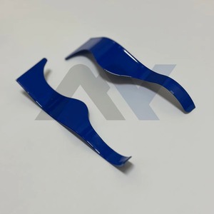 Rasoir de barbier courbé de style dominicain de haute qualité, léger, en acier inoxydable bleu, lame remplaçable, shavette manuelle - Product Image 2