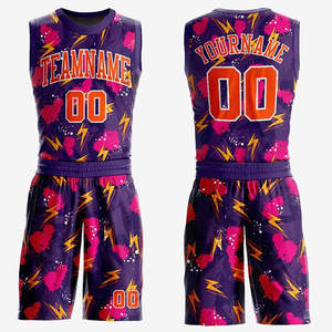 Ensemble de maillots de basket-ball personnalisés par sublimation, vente en gros, OEM, maillots d'équipe personnalisés, Spandex/Polyester, séchage rapide et respirant - Product Image 3