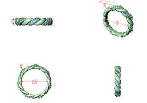 Intertwined Braided <b>Diamond</b> <b>Ring</b> - Product Image 5