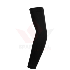 Cycling Arm Sleeves <b>Black</b> 100% Polyester Anti-UV Compression Unisex Adults Seamless Plain Dyed In-Stock - Product Image 6
