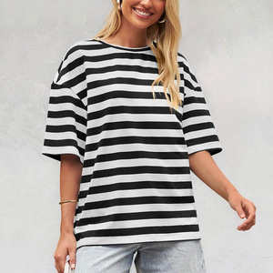 T-shirt en coton 100% pour femmes, design moderne et tendance, qualité supérieure, t-shirt de luxe en gros - Product Image 5