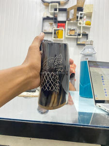 Corne à boire viking médiévale artisanale en matériau organique écologique, taille personnalisée, cadeau d'affaires, nouveauté très demandée - Product Image 2