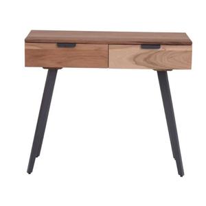 Modern Solid Wood Eco-Friendly Durable Easy to Clean Living Room & Hotel Panel <b>Console</b> <b>Table</b> with Drawer <b>Storage</b> Iron Metal Legs - Product Image 1