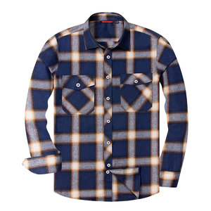 Nouvelle Arrivée Chemises Décontractées en Flanelle pour Hommes 100% Coton Sur Mesure Ajustables Fabriquées en Usine Séchage Rapide Respirantes Manches Longues - Product Image 1