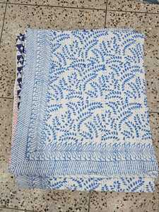 <b>Indian</b> Artisan Made Kantha Bedcover with Hand <b>Quilted</b> Stitch Soft Breathable Cotton Bedding for Summer Winter and All Season - Product Image 3