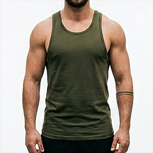 Camisetas sin mangas de algodón y poliéster transpirables con estampado serigráfico estilo Hip Hop para hombre, chaleco muscular, logotipo personalizado OEM/ODM - Product Image 1