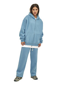 Conjunto Deportivo Verde de Alta Calidad, Talla Única, Chaqueta con Cremallera y Pantalones de Algodón y Poliéster, Conjunto Deportivo Unisex al por Mayor de Fábrica - Product Image 4