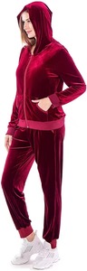 Conjunto Deportivo de Terciopelo para Mujer 2026, Sudadera con Capucha y Pantalones de Chándal de Poliéster/Algodón para Gimnasio, Entrenamiento Deportivo, Conjunto de Dos Piezas - Product Image 2