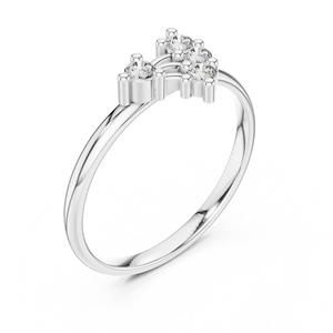 Anillo de oro macizo de 14k para mujer con diamante de corte redondo, simple, clásico y minimalista, para regalo, compromiso, aniversario, boda. - Product Image 3