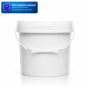 Seau en plastique imperméable de 5 L avec couvercle et poignée pour matériaux d'étanchéité de construction, seau robuste - Product Image 4