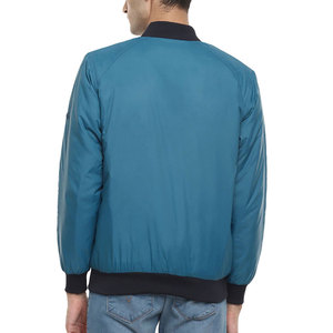 เสื้อแจ็คเก็ตบอมเบอร์ผู้ชายสำหรับฤดูหนาว แบรนด์ส่วนตัว รับผลิตแบบ OEM พิมพ์โลโก้ตามสั่ง คุณภาพสูง คอตั้ง โลโก้ด้านหน้า เป็นมิตรต่อสิ่งแวดล้อม ระบายอากาศได้ดี - Product Image 2