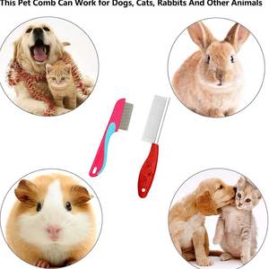 <b>Wide</b> and Narrow Tooth Grooming <b>Comb</b> Heavy-Duty Thick Fur Undercoat <b>Comb</b> Ergonomic Daily Coat Care Pet <b>Comb</b> - Product Image 5
