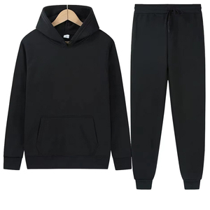 Nuevos Conjuntos Deportivos de Invierno para Hombre, Sudaderas con Capucha, Conjuntos de Pantalones Deportivos, Manga Corta, Casual, Cierre Completo, Forro Polar, para Correr, Deporte - Product Image 1