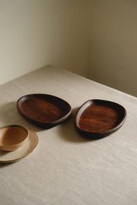 Assiettes de service en bois d'acacia poli, écologiques, modernes et luxueuses, pour la rentrée scolaire - Product Image 2