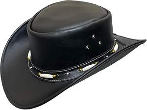 Sombrero de Vaquero de Cuero, Estilo Occidental, para Montar al Aire Libre, Protección Solar, Transpirable, Ajustable, Vintage, Hecho a Mano, Calidad Premium - Product Image 5