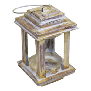 Lanterne suspendue fraîche et élégante, idéale pour la décoration festive de Noël, lanternes à bougies votives avec finition peinte pour la décoration intérieure. - Product Image 4