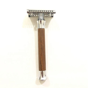 Safety <b>Razor</b> Straight Long Handed Metal Professional Stainless Steel butterfly Open Cut Throats <b>Razor</b> Double Edged Blade <b>Razor</b> - Product Image 2