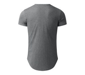 Camiseta de manga larga con dobladillo curvo, personalizada, lisa, con parte inferior redonda, estampada, 100% algodón, para hombre. - Product Image 6