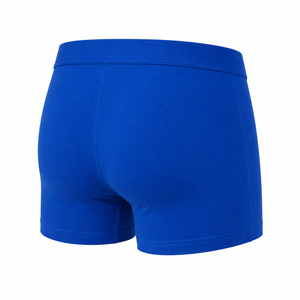 Calzoncillos bóxer sin costuras para hombre, azul liso, de tiro medio, de secado rápido, de alto rendimiento, elásticos con elastano, de tiro medio - Product Image 4