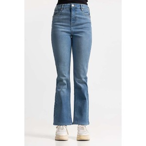 Premium Women's Denim Jeans Mom Style High Waist Tapered Leg Female Pants Vintage Wash Casual Denim Trousers - Product Image 3