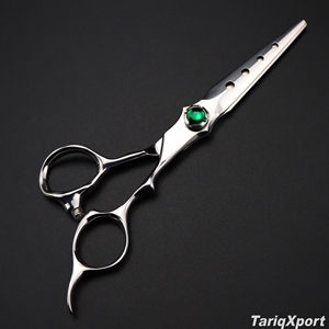 Ciseaux de coiffure professionnels pour salon de beauté, pour droitiers, à long manche, en acier inoxydable 4Cr13, ciseaux droits de coupe et ciseaux à effiler pour barbiers - Product Image 2