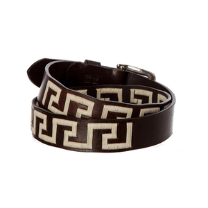 Cinturón de Polo Ecuestre Clásico de Cuero Genuino con Estrella Bordada para Hombre, Accesorio de Equitación Personalizado al por Mayor - Product Image 5