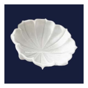 Bol à fruits en marbre blanc naturel fabriqué à la main personnalisé vaisselle décorative pour la maison ou le bureau pour les cadeaux de promotion commerciale - Product Image 1