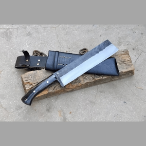 Cuchillo de carnicero de acero inoxidable hecho a mano con mango negro y funda protectora, proveedor mayorista, útil y como regalo para esposo - Product Image 1