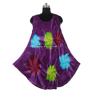 New Design Customization Boho Tie Dye Round Neck Sleeveless <b>Loose</b> Elegant <b>Dress</b> Hippie Tie Dye Maxi <b>Dress</b> Women's Umbrella <b>Dress</b> - Product Image 4