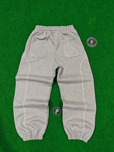 480 GSM Heavyweight Embroidery Sweatpants Fleece Trendy <b>Joggers</b> Men Casual <b>Cuffed</b> Two Tone Streetwear <b>Cuffed</b> Pants - Product Image 5