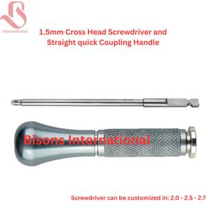 BISONS – Lot de tournevis orthopédiques manuels à tête croisée pour coupe-maille, 1,5 mm, 2,0 mm, 2,5 mm, en acier inoxydable chirurgical - Product Image 5