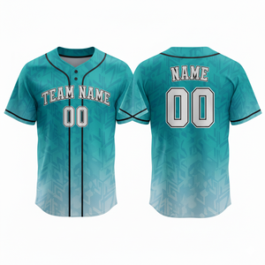 Uniforme de Béisbol Deportivo de Poliéster de Alto Rendimiento, Transpirable, de Secado Rápido, Antibacterial y Anti-UV, con Impresión Personalizada por Transferencia de Calor - Product Image 1