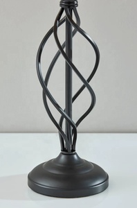 Twisted Infinity Metal Table <b>Lamp</b> Modern Open Weave Design Durable Decorative Bedside Living Room Accent Lighting - Product Image 4