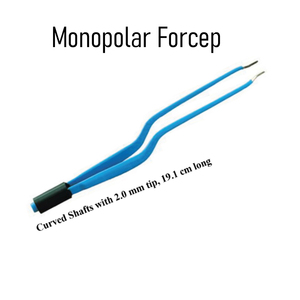 Pinzas monopolar curvadas tipo bayoneta Jansen, aisladas, punta de 2.0 mm, 19.1 cm de longitud - Product Image 1