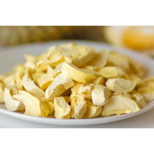 Hot Sale Freeze Dried Durian Slices Bulk Wholesale Premium Golden Pillow Durian Fruit Snack Natural Crispy FD Fruit Chips Export - Product Image 1