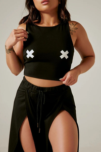 Trendy Womens <b>Pole</b> <b>Dance</b> Clothing High Neck Top High Waist Design Lightweight Performance Summer top Wear OEM Service - Product Image 4