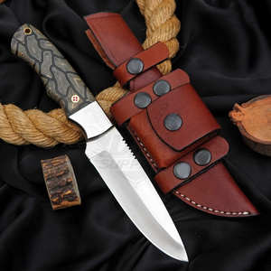 มีดล่าสัตว์ OEM สแตนเลสสตีล ปลายตรง ความยาวรวม 10 นิ้ว ด้ามจับ G10 Micarta คุณภาพสูง ขายส่งจำนวนมาก - Product Image 1