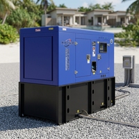 Groupe électrogène diesel silencieux KATHER 12/15/20/25/30/50 kW, réservoir de carburant surdimensionné personnalisé en usine, 110/220/380 V, générateur d'énergie avec AVR
