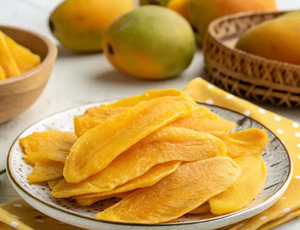 Tranches de mangue séchées, douces, en vrac, emballées sous vide, fruits jaunes naturels, collation - Product Image 1