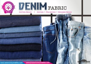 Tela para Vestido vaquero Color índigo oscuro Ancho 150cm Tejido satinado con 77% algodón 21% Poliéster 2% Spandex - Product Image 5