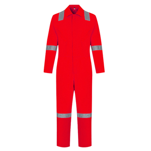 Unisex Cotton Industrial Workwear Engineering Safety Uniforms <b>Overall</b> Coveralls <b>Hi</b> <b>Viz</b> Zipper Reflective Tape Breathable Design - Product Image 1