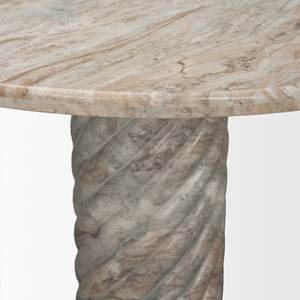 Sawar Toronto <b>Round</b> Shape Marble Top With Swirl Pedestal Base Luxury Villa Hotel Kitchen Natural Grain New <b>Modern</b> <b>Dining</b> <b>Table</b> - Product Image 5