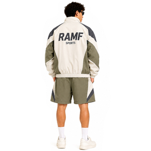 Conjunto Deportivo Corto de Chaqueta Cortavientos Ligera Unisex de Nylon Estilo Streetwear - Product Image 6