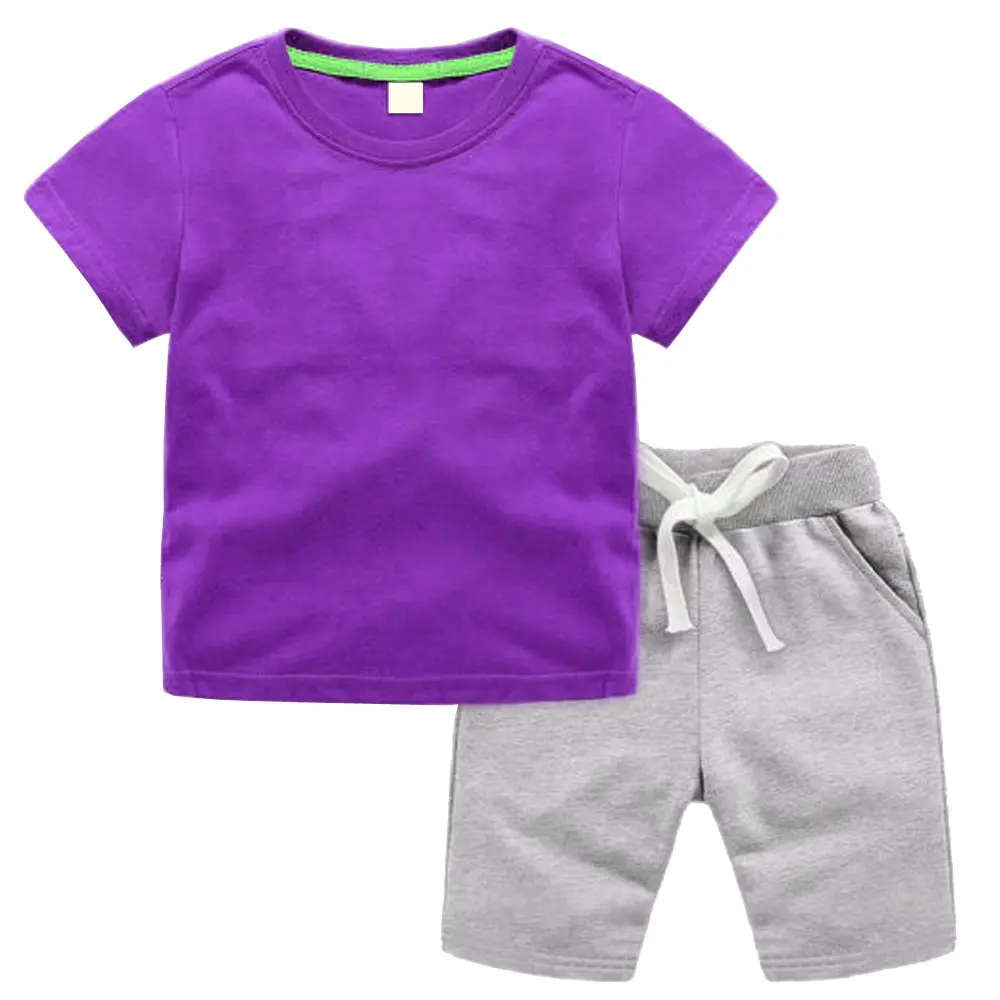 Camiseta de manga corta para niños pequeños, conjunto de 2 piezas, ropa informal con estampado, pantalones cortos k