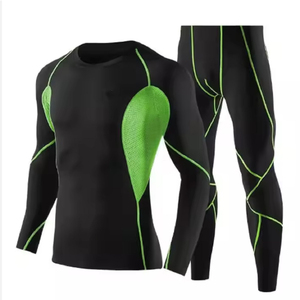 Camisetas de compresión para hombre, transpirables, de secado rápido, tela elástica, para fitness, gimnasio, entrenamiento, capa base de alto rendimiento, soporte muscular. - Product Image 2