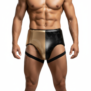 Men’s High Strength Protective Leather Custom Groin Guard for Sports Equipment Boxing MMA Taekwondo Training Groin Pads OEM ODM - Product Image 2