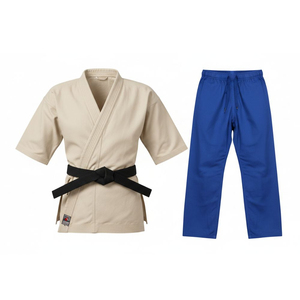 Uniforme de karaté en couleur unie, logo personnalisé, tissu en coton à séchage rapide, combinaison de karaté de haute qualité, extensible, léger, arts martiaux - Product Image 2