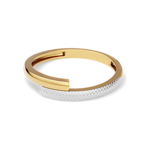 Anillo Abierto Texturizado de Dos Tonos - Product Image 3