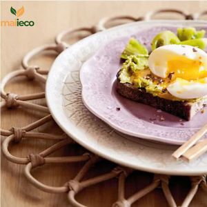 เสื่อหวายหวายหวายลายดอกไม้ขนาด13นิ้วเสื่อไม้ไผ่คลาสสิกเป็นมิตรกับสิ่งแวดล้อมในเวียดนามบำรุงรักษาน้อยที่สุด - Product Image 5